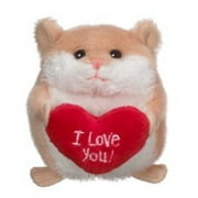 I Love You Tan Colored Hamster Plush Toy - By Ganz