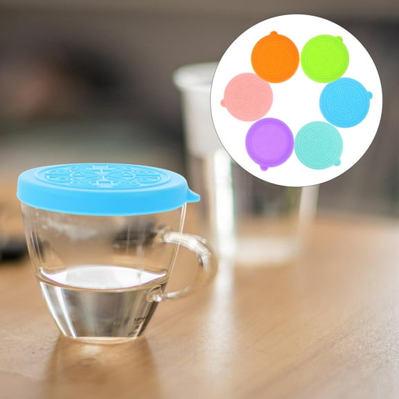 HONMEET Yogurt Jar Lids Assorted Color 12Pcs 6x0.7in Prevent Dirt