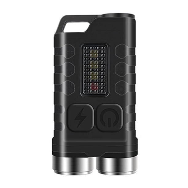 Mini Linterna Mini EDC Linternas 900LM USB Tipo-C Carga Llavero Antorcha Luz (Negro) Ehuebsd Para estrenar
