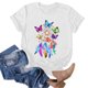 thumbnail image 2 of Gibobby Playera de Manga Corta Casual Suave Camiseta verano para mujer, camiseta informal manga corta con gráfico(Blanco,M), 2 of 4