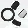 thumbnail image 6 of Unique Bargains Steering Wheel Cover Universal Elastic Stretch Antislip Breathable Microfiber Ice Silk Wheel Protector for Car Black, 6 of 7