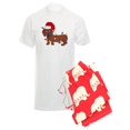 thumbnail image 1 of CafePress - Dachshund (Red) Tangled In Christmas Lights Men's - Men's Light Pajamas, 1 of 1
