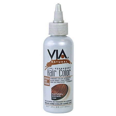 Via Natural Semi Permanent Hair Color Rinse With Aloe Vera 4 Oz