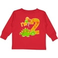 thumbnail image 3 of Inktastic Happy Dinosaur Second Birthday-green Boys or Girls Long Sleeve Toddler T-Shirt, 3 of 5
