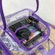 thumbnail image 3 of Bolsa Mochila transparente Gran capacidad Compras Mochila Viajes Ocio (Púrpura), 3 of 8