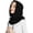Black, variant on Oversize Hooded Scarf Hat Knit Balaclava for Women Men Winter Neck Gaiters Beanie Skull Cap Drawstring Neck Warmer