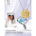 thumbnail image 5 of Sunflower Gifts for Women Birthstone necklace S925 sterling silver, 5 of 6