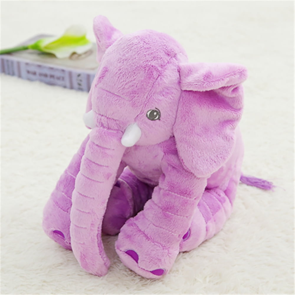 stuffed purple elephant