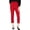 Red - red, variant on Line & Dot Womens Solid High Rise Casual Cropped Pants, Red, Large