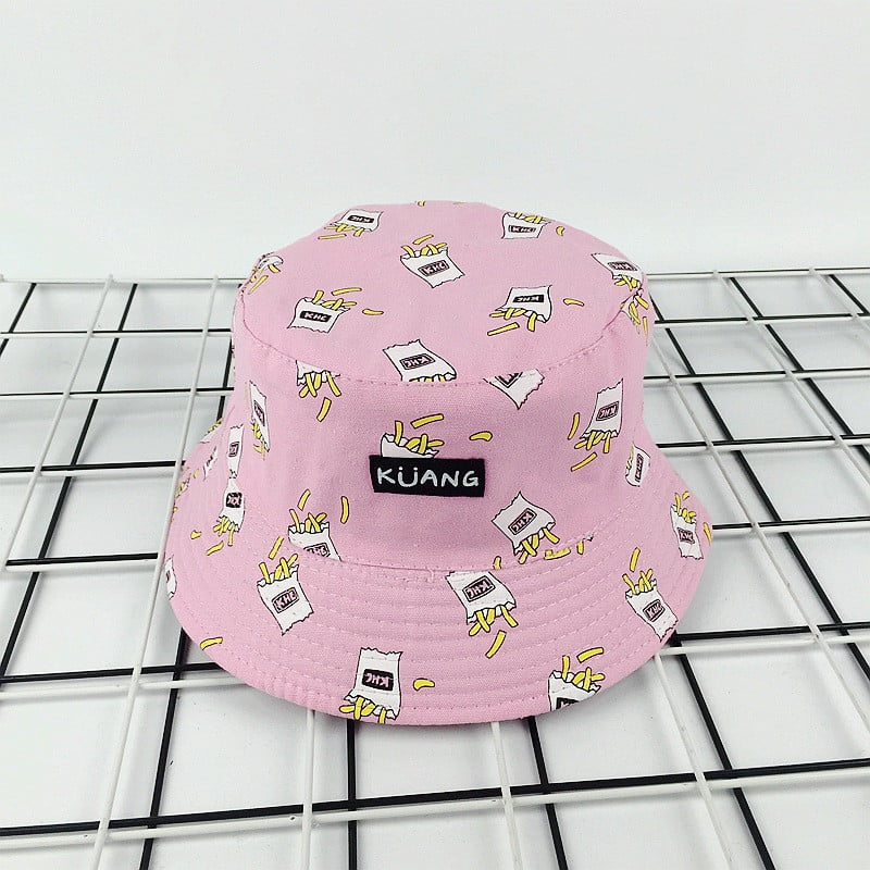 Spongebob Squarepants Unisex Cotton Packable Pink Travel Bucket Hat Fishing Cap