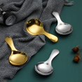 thumbnail image 5 of Dadamong Cucharas de mango corto, juego de 6 mini cucharas de sal de acero inoxidable para condimentos, postre, té, café, pastel, cuchara para agitar azúcar, cucharadita, 3,5 pulgadas (oro), 5 of 5