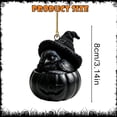 thumbnail image 5 of 3 Pcs Halloween Forest Animal Pumpkin Ornaments Cozy Forest Woodland Christmas Ornaments for Christmas Tree Pumpkin Animal Decor 2D Acrylic Hanging Ornament for Home Decor, 3.14 Inch, Crow, 5 of 5