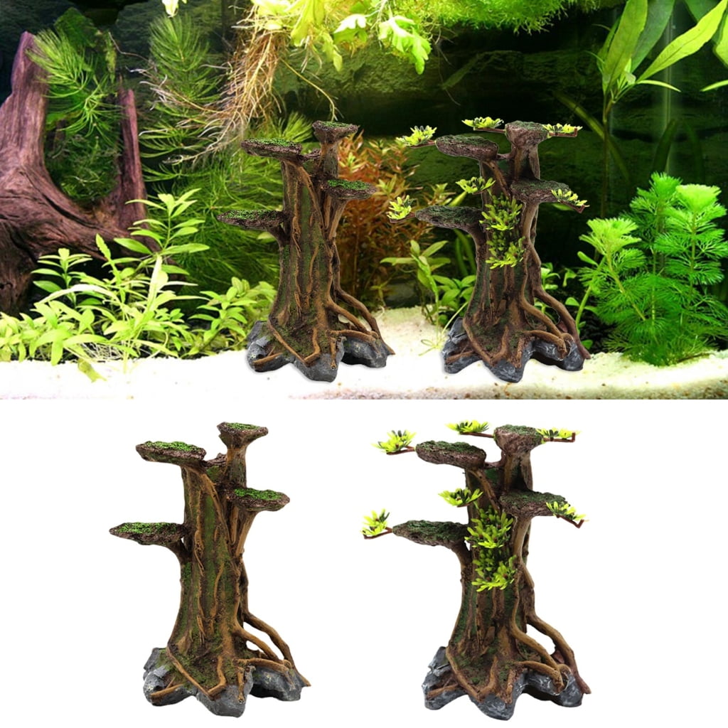 Resin Tree Trunk Simulation Bonsais Landscape Tree Trunk for Fish Tank DIY Decor