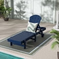 thumbnail image 2 of Laguna Adirondack Poly Reclining Chaise Lounge With Wheels, Navy Blue, 2 of 11