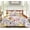 Terracotta Yellow White, variant on 7 Pieces King Size Floral Bedding Set, Pink Sunflower Botanical Pattern Soft Microfiber All-Season Bed in Bag