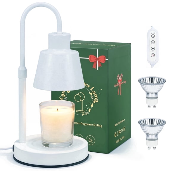 Fimilo Candle Warmer Lamp with Timer and Dimmer - Electric Candle Lamp Warmer with 2 Bulbs for Jar Candles - Present for Mom Mother's Day Christmas Home Decor