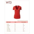 thumbnail image 6 of Made by Johnny Women's Basic Fitted Soft Short Sleeve Deep V-Neck T-Shirt L LIGHTBLUE, 6 of 6