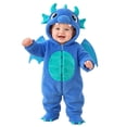 thumbnail image 3 of Baby Warm Long Sleeve Hooded Jumpsuit Dinosaur Costume Infant Baby Clothes Halloween Party Clothes Kids Halloween Costumes Size 0-12 Months, 3 of 9
