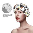 thumbnail image 2 of KLL Rottweiler Pattern Shower Cap & Bath Cap for Women,Reversible Oversized Waterproof Shower Caps for all Hair Lengths,Elastic Reusable Bathing Hair Cap, 2 of 6