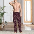 thumbnail image 4 of Salouo Beautiful Purple Butterflies Print Pajama Pants for Men, Lounge Pants Elastic Waistband Casual Men's sleepwear Loungewear Sleep Pajama Pant -XX-Large, 4 of 7