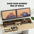 thumbnail image 4 of Fenge 42.5" Large Dual Monitor Stand, 2-Tier Desk Riser with Storage for Computers and Printers, 4 of 8