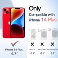 thumbnail image 2 of JETech Case for iPhone 14 Plus 6.7-Inch, Shockproof Phone Bumper Cover, Solid Color Matte TPU Frame, Anti-Scratch Clear Back (Red), 2 of 6