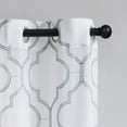 thumbnail image 2 of VCNY Home Charlotte 2-Piece Grey Quatrefoil Sheer Curtain Set, 38" x 96", 2 of 5