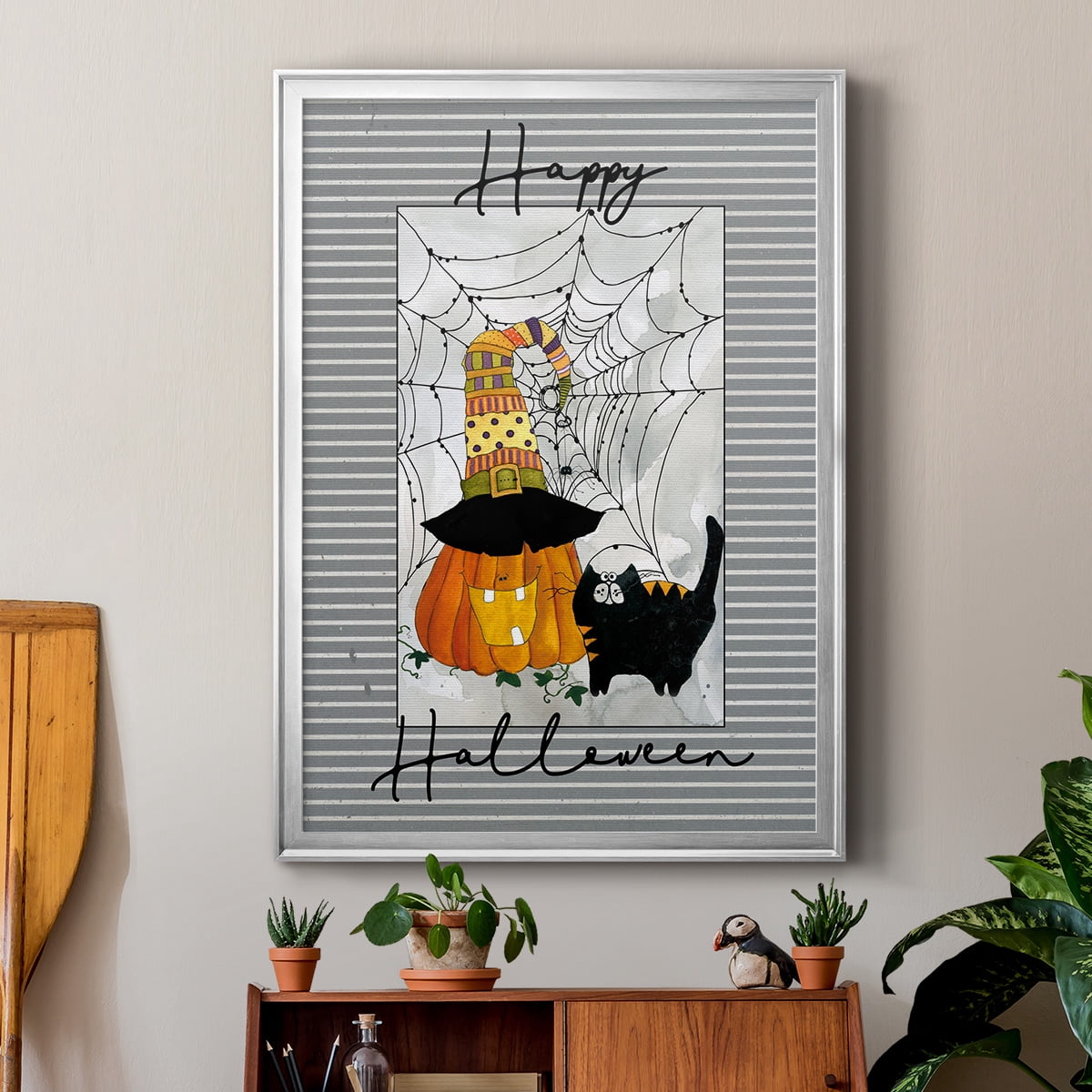 Happy Halloween Pumpkin Premium Classic Framed Print - Ready to Hang