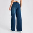 thumbnail image 6 of YDFCWXW Women's Wide Leg Denim Jeans | Mid-High Waist Straight Leg Boyfriend Fit | Relaxed Baggy Pants (BU1, XL), 6 of 9