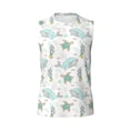 thumbnail image 6 of Lsque Whale And Turtle Print Men's Cotton Blend Sleeveless Muscle Shirts (S-3XL)- Moisture Wicking, Odor Protection, UPF 30+,3X-Large, 6 of 8