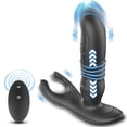 thumbnail image 1 of Vibrador anal de empuje, masajeador de próstata vibratorio con 10 empujes y vibraciones, juguetes anales masculinos con control remoto, estimulación dual, juguetes sexuales anales impermeables para ho, 1 of 9