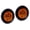 2x Amber, variant on 2" Round Trailer 3 LED Clearance Side Marker Lights DOT FMVSS 108 2x Amber IP67