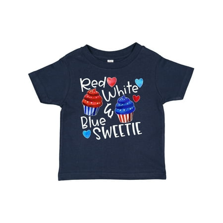 

Inktastic 4th of July Red White and Blue Sweetie Cupcakes and Stars Gift Baby Boy or Baby Girl T-Shirt