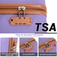 thumbnail image 3 of Travelhouse 6 Piece Hardshell Luggage Set Hardside Lightweight Suitcase with TSA Lock Spinner Wheels.(Purple), 3 of 8