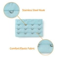 thumbnail image 4 of INSPIRE CHIC Women's 3 Rows 4 Hooks Bra Extenders Straps Extension Light Blue-Pink 3 Rows 4 Hooks 10 Pcs, 4 of 5