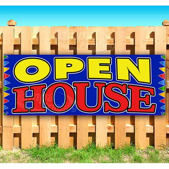 Open House 13 oz Vinyl Banner With Metal Grommets