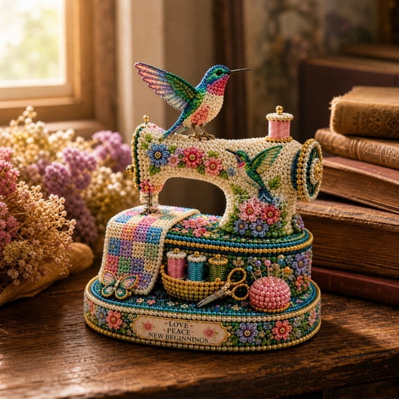 Spring Hummingbird Sewing Bead Kit, Friendship Bracelet Making Set For Beginners, Cute Portable Storage Box Craft Gift For DIY