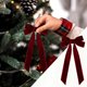 thumbnail image 3 of 16 lazos navideños de terciopelo para envolver regalos y decorar árboles y coronas | Lazos artesanales de 19,5 x 10 cm para fiestas, bodas y decoración del hogar, 3 of 7