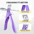 thumbnail image 2 of MelodySusie Nail Clippers, Adjustable Stainless Steel Trimmer for Fake Nail Tips and Acrylic Nails, Lavender, 2 of 7