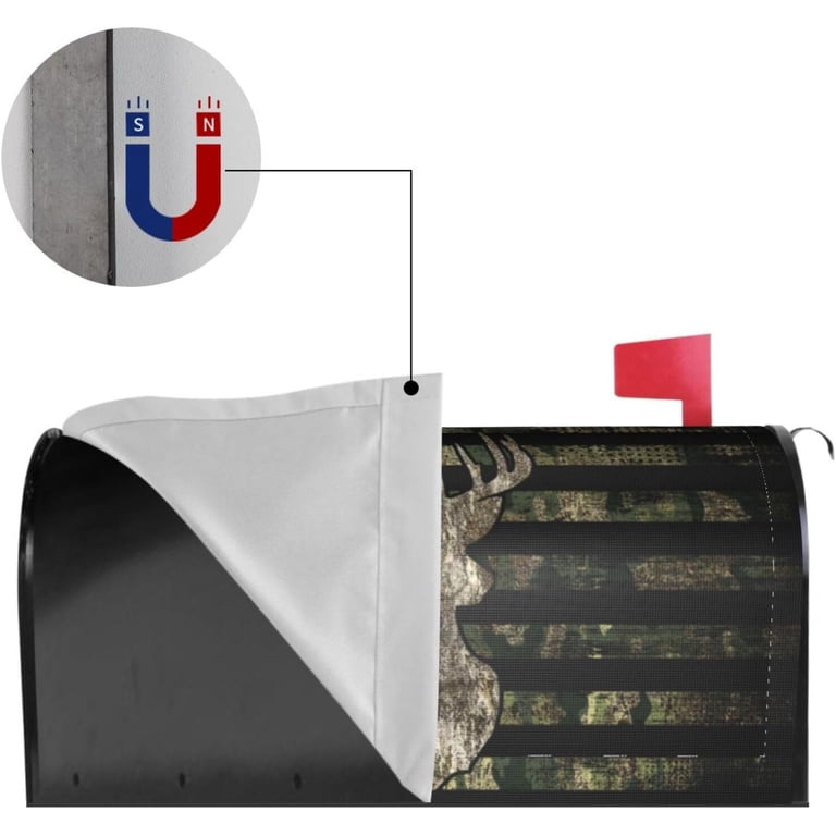 Dujiea Horses Running Mailbox Cover - Waterproof Magnetic Wrap For Large US Mailbox, Outdoor Yard Decor