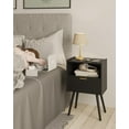 thumbnail image 3 of Nightstand,Modern Bedside Table with Storage Drawer and Open Wood Shelf, for Living Room, Bedroom and Small Spaces, Accent Night Stand with Solid Wood Legs, Easy Assembly, 3 of 16