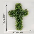 thumbnail image 3 of Staron Artificial Wreath, Faux Green Plants Wall Hanging Decor, Plastic Wreath for Garden Courtyard Door Wall Indoor Outdoor, 3 of 4