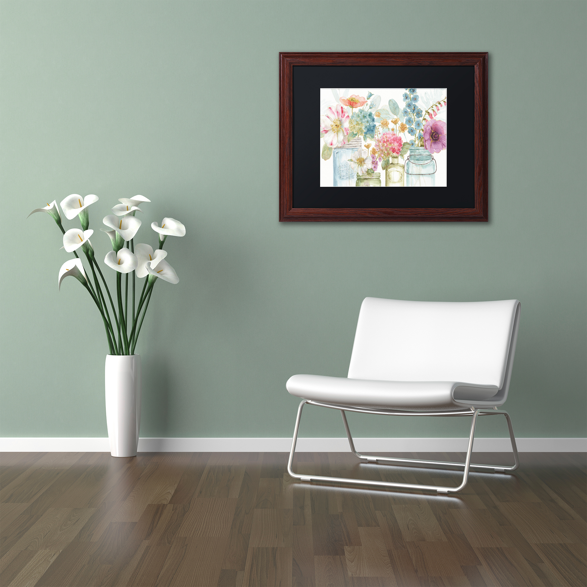 Lisa Audit 'Rainbow Seeds Flowers X' Matted Framed Art