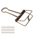 thumbnail image 2 of Paper Clamps, 30Pcs Wire Binder Clips Simple Style 2 Inch Strong Clamping  For Tickets Black,Bronze,Purple Bronze, 2 of 8