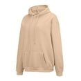 thumbnail image 6 of Women's Rhinestone Encrusted Hooded Sweatshirt, Comfortable Fleece Lined Pullover with Sparkle Design, Fashionable Casual Winter Wear for Autumn and Winter Seasons, Daily Use and Cold Weather Khaki, 6 of 9