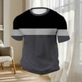 thumbnail image 4 of cocolona Mens T-Shirts Summer Short Sleeve Crew Neck Tops Basic Tees Fashion Casual Color Block Blouses, 4 of 6