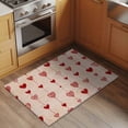 thumbnail image 2 of 2x3 Ft Entryway Area Rug, Happy Valentine's Day Kitchen Rug Runner Washable Floor Mat, Red Love Hearts Romantic Non Slip Indoor Door Mat Throw Carpet for Bathroom Living Room Bedroom, 2 of 8