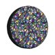 thumbnail image 1 of Balery Purple-Gold Triangles Cubiertas para Neumáticos - Protector Resistente para Neumáticos de Camioneta, SUV, Remolque, Camper y RV-17 inch, 1 of 6