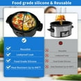 Silicone Crockpot Divider Insert, 6 Quart Slow Cooker Liner Reusable