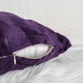thumbnail image 5 of Home Soft Things 2-Pc Tatami Embroidery Plush Faux Fur pillow covers - Blackberry Wine - 14"x26", 5 of 8